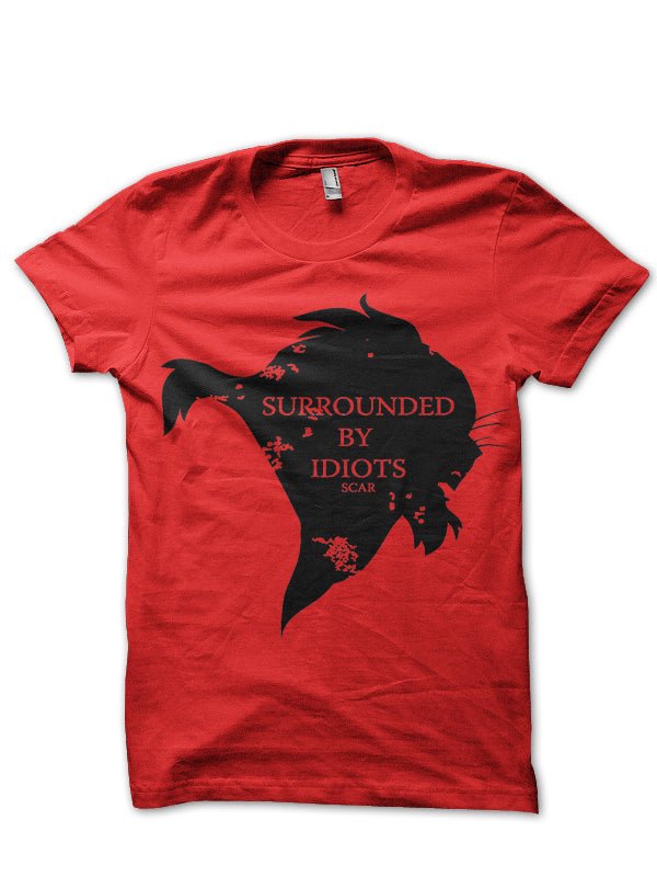 Surrounded By Idiots Red Tee Hoodie, Sweatshirt | PureTeeCo.com