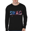 Swag Black Full Sleeve T-Shirt Hoodie, Sweatshirt | PureTeeCo.com