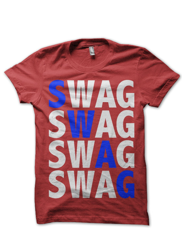 Swag Red Tee Hoodie, Sweatshirt | PureTeeCo.com