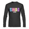 Swag Black Full Sleeve Tee Hoodie, Sweatshirt | PureTeeCo.com