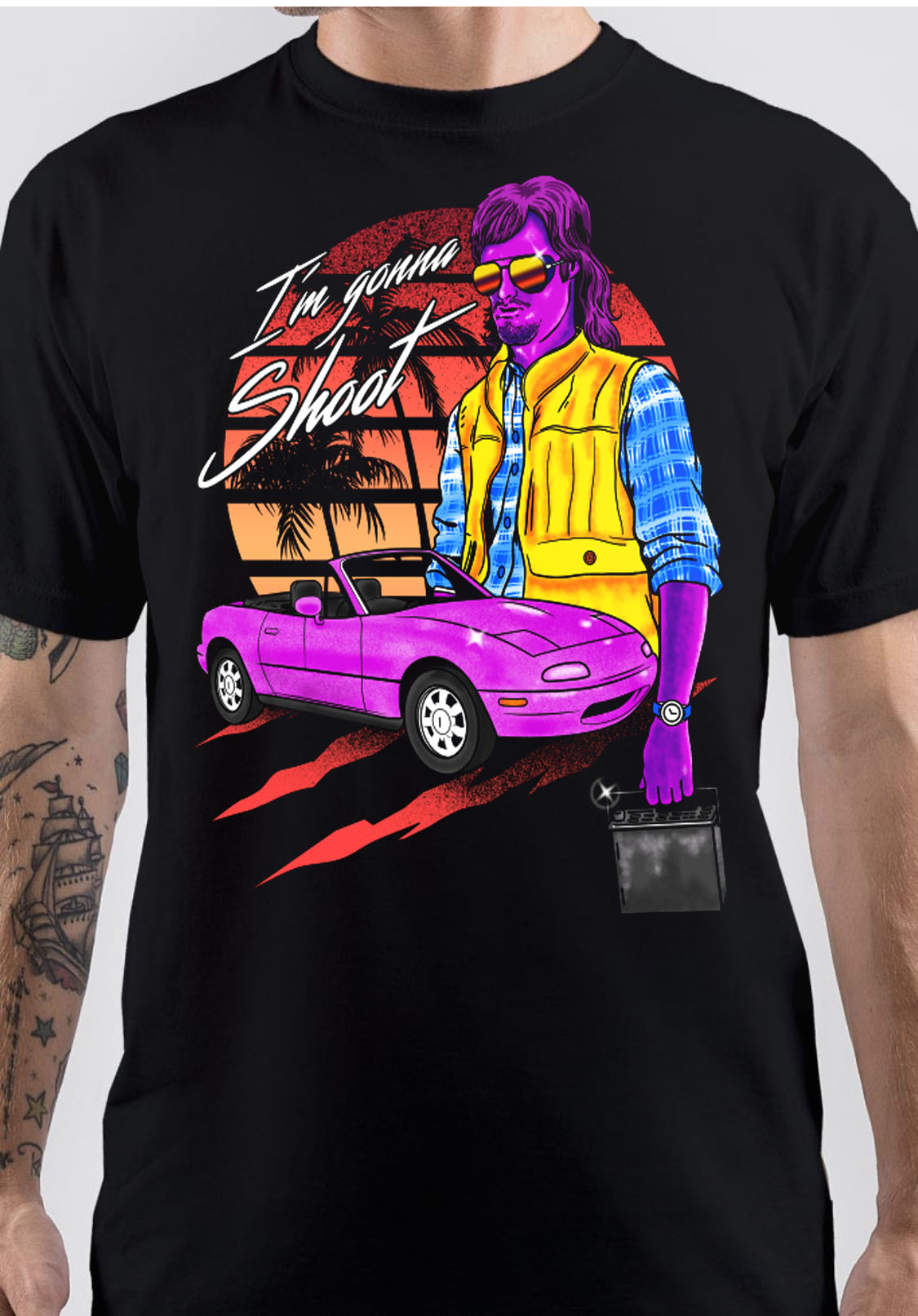 Synthwave T-Shirt Style008 Hoodie, Sweatshirt | PureTeeCo.com