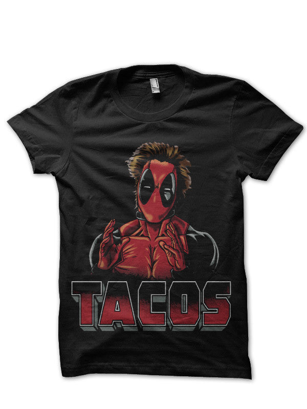 Deadpool Tacos Black T-Shirt Hoodie, Sweatshirt | PureTeeCo.com