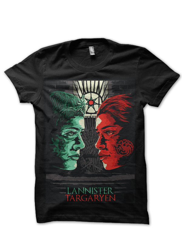 Targaryen Vs Lannister Black T-Shirt Hoodie, Sweatshirt | PureTeeCo.com