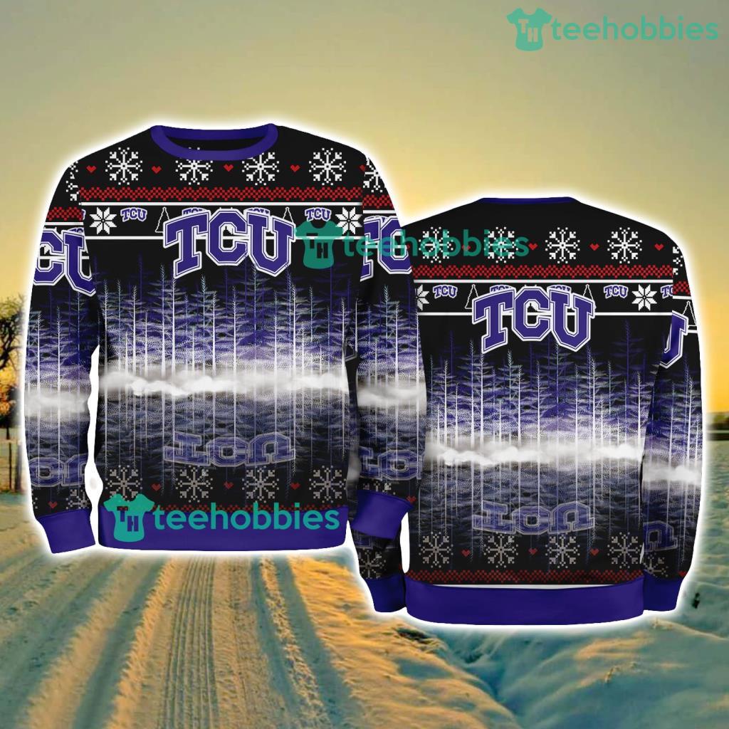 TCU Horned Frogs NCAA Pine Christmas Ugly Sweater New Style Best Gift For Fans