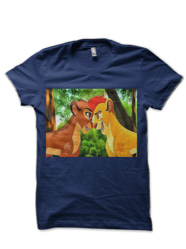 The Love Story of King & Queen Navy Blue Half Sleeve T-Shirt