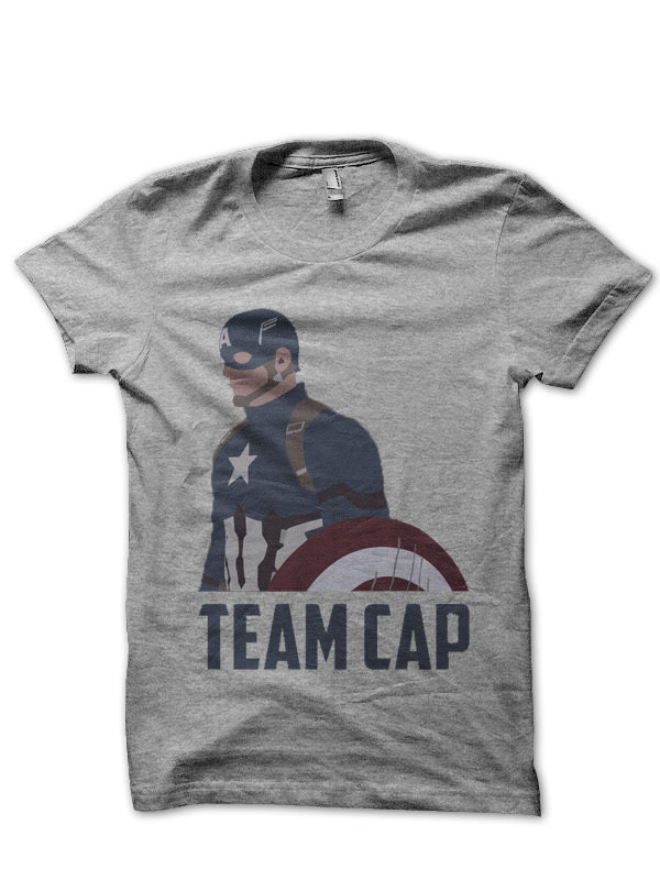 Team Cap Grey Tee Hoodie, Sweatshirt | PureTeeCo.com