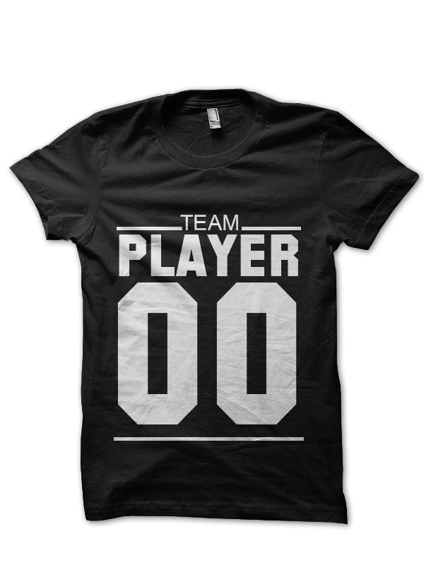 Team Player Black Tee Hoodie, Sweatshirt | PureTeeCo.com