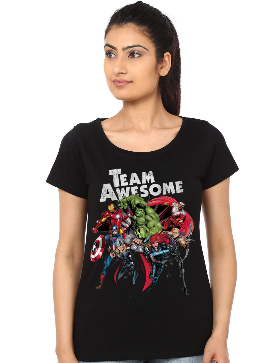 Team Awesome Girls Black Top T-Shirts, Hoodie, Sweatshirt | PureTeeCo.com
