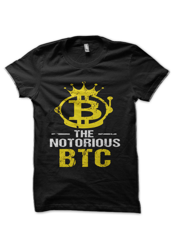 Funny The Notorious BTC Bitcoin Crypto Black T-Shirt Hoodie, Sweatshirt | PureTeeCo.com
