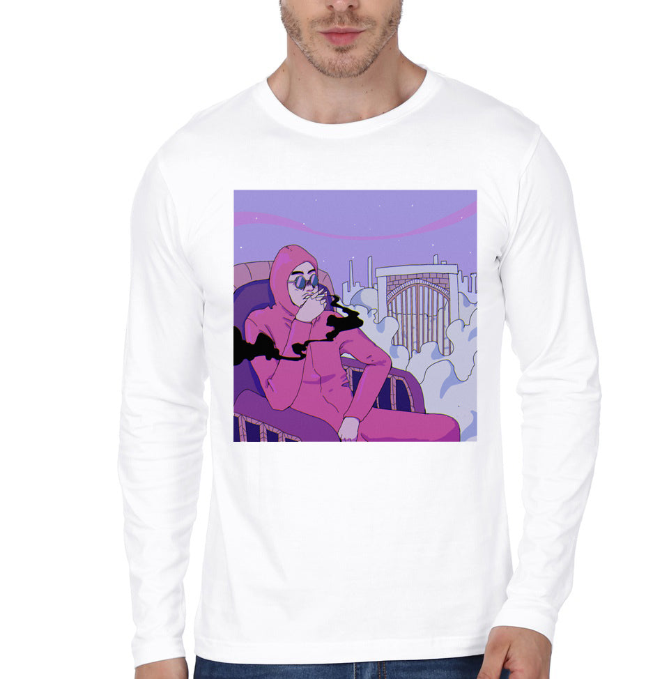 Pink Guy White Full Sleeve T-Shirt Hoodie, Sweatshirt | PureTeeCo.com