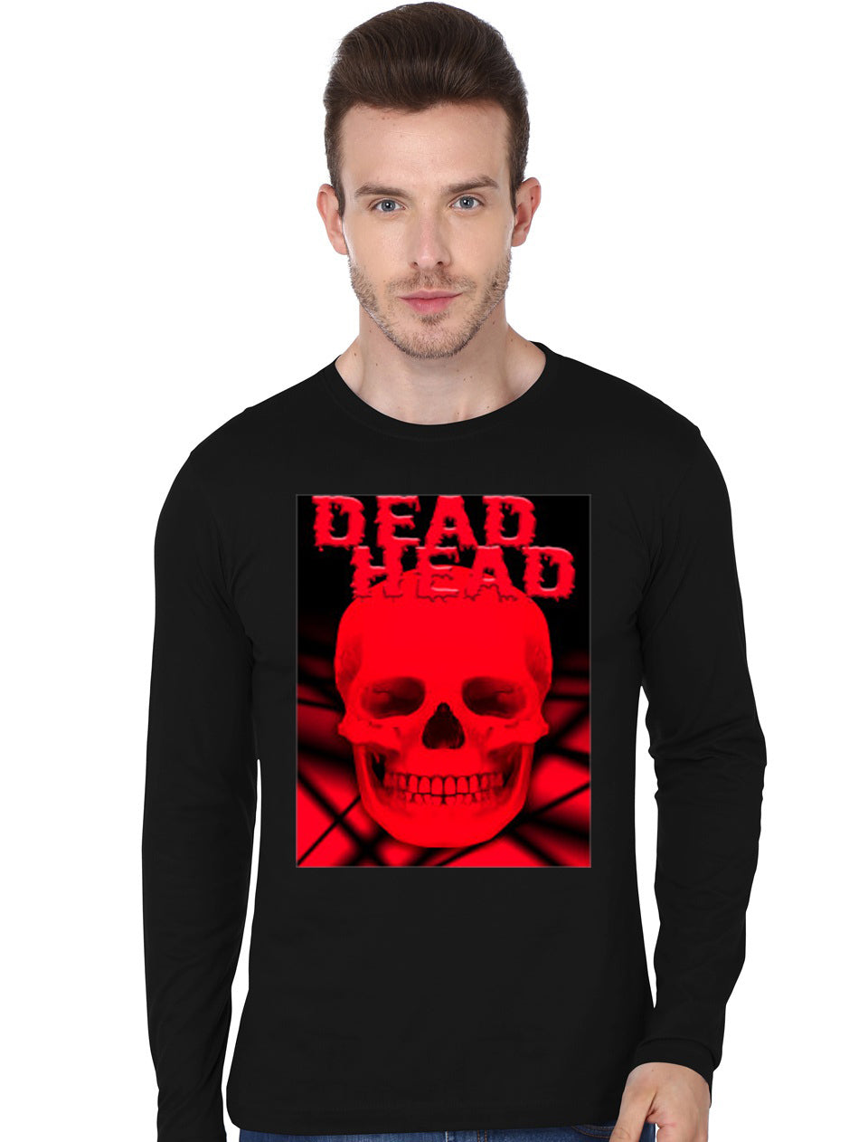 Dead Head Black Full Sleeve  T-Shirt Hoodie, Sweatshirt | PureTeeCo.com