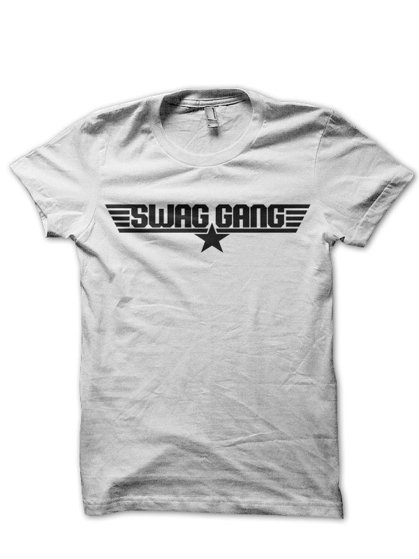 Swag Gang White Half Sleeve T-Shirt Hoodie, Sweatshirt | PureTeeCo.com