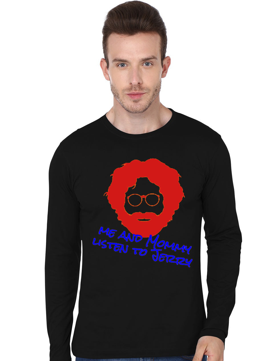 Me and Mommy Listen to Jerry Black Full Sleeve T-Shirt Hoodie, Sweatshirt | PureTeeCo.com