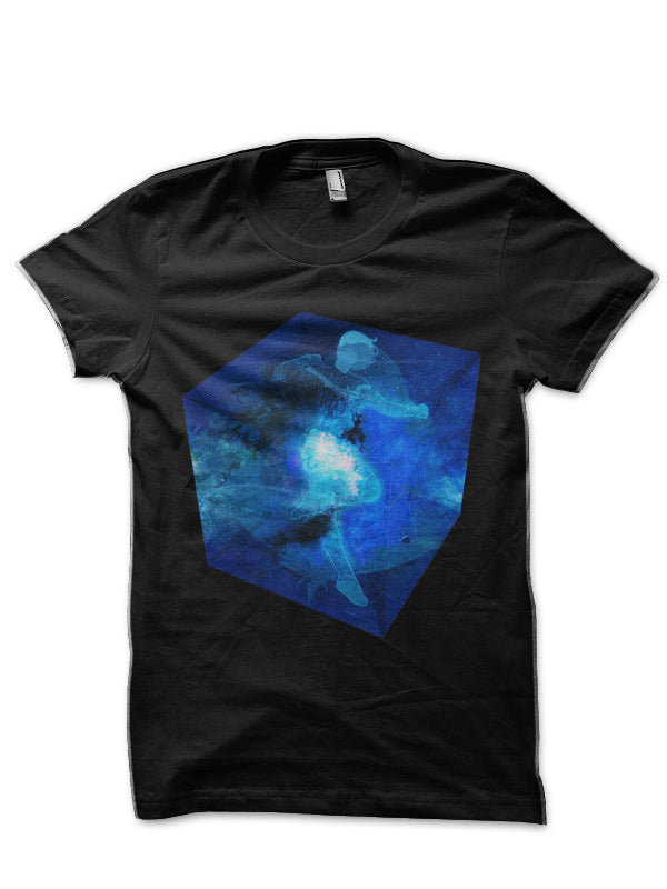 Tesseract Black Half Sleeve T-Shirt Hoodie, Sweatshirt | PureTeeCo.com