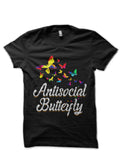 Anti social Butterfly Half Sleeve T-Shirt Hoodie, Sweatshirt | PureTeeCo.com