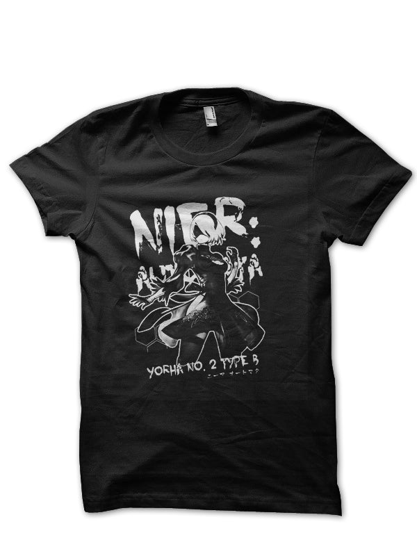 Nier Black Half Sleeve T-Shirt Style003 Hoodie, Sweatshirt | PureTeeCo.com