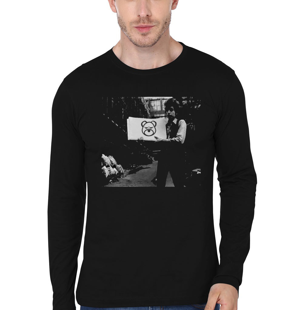 Bob Dylan ft Bear Black Full Sleeve T-Shirt Hoodie, Sweatshirt | PureTeeCo.com