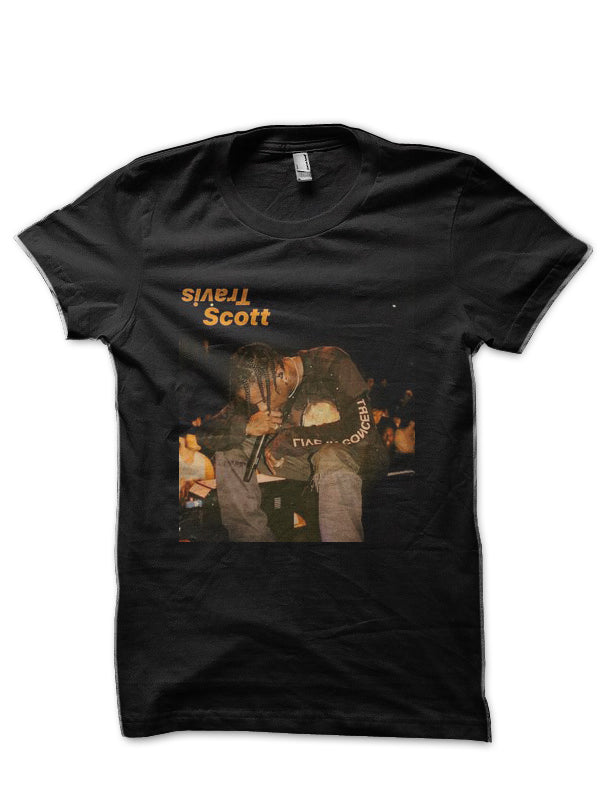Travis Scott Black Half Sleeve T-Shirt Style002 Hoodie, Sweatshirt | PureTeeCo.com