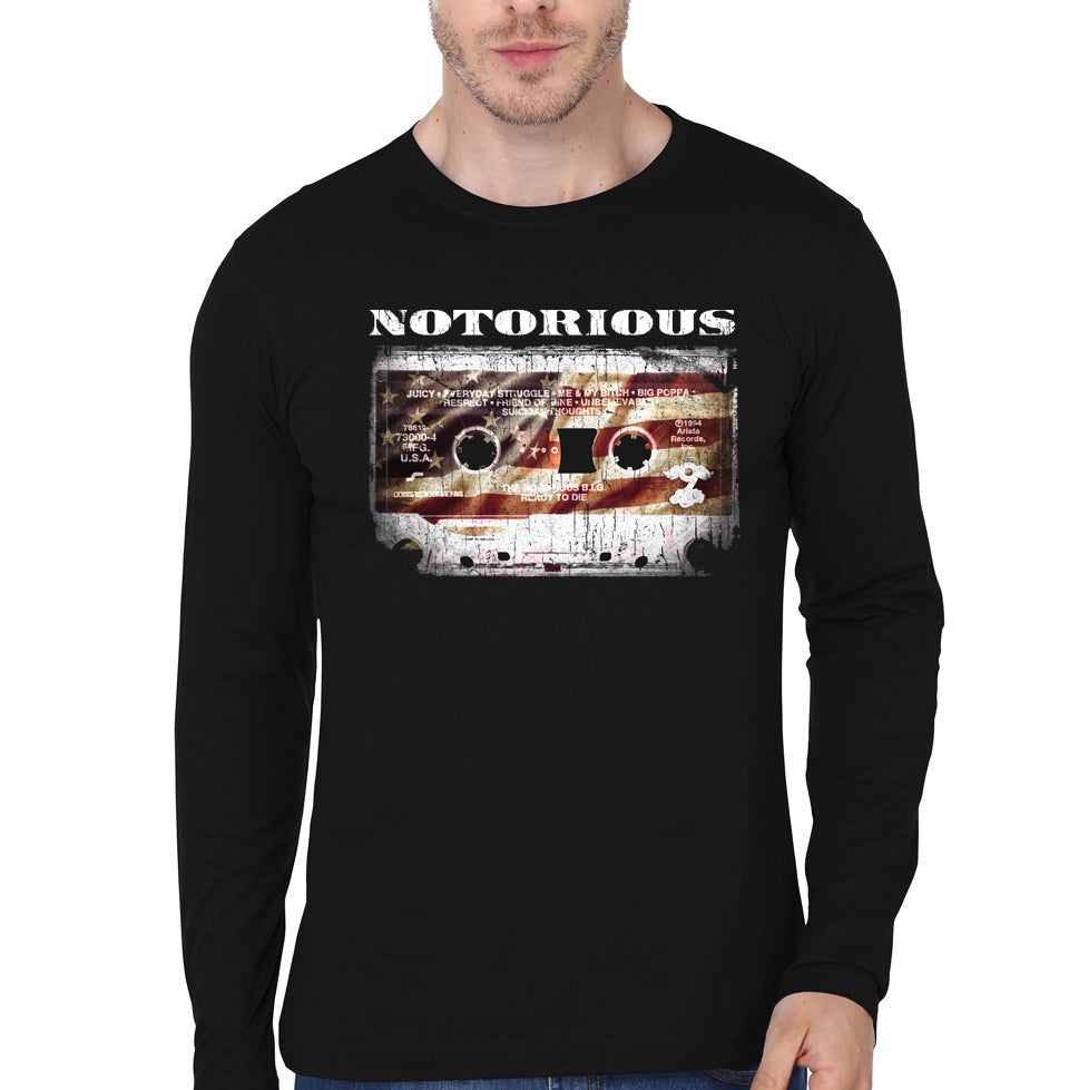 Notorious Cassette Funk Black Full Sleeve T-Shirt Hoodie, Sweatshirt | PureTeeCo.com