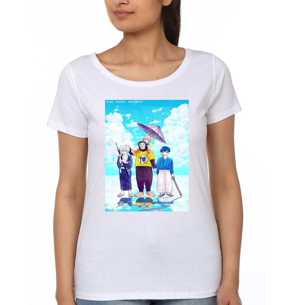 Gin Tama Girls White T-Shirt Style003 Hoodie, Sweatshirt | PureTeeCo.com
