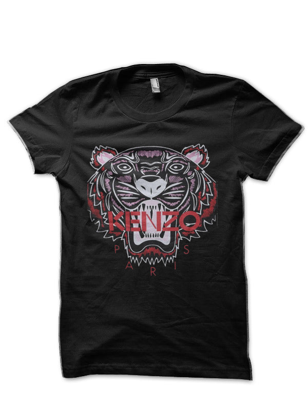 Kenzo paris Black Half Sleeve T-Shirt Hoodie, Sweatshirt | PureTeeCo.com