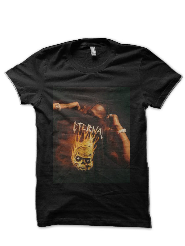 Travis Scott Black Half Sleeve T-Shirt Style001 Hoodie, Sweatshirt | PureTeeCo.com