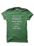 Winter is on my head, but eternal spring is in my heart Green Half Sleeve T-Shirt Hoodie, Sweatshirt | PureTeeCo.com