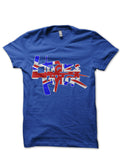 Hughes Taylor Union Jack Logo Half Sleeve  (Dark Shirts) Hoodie, Sweatshirt | PureTeeCo.com