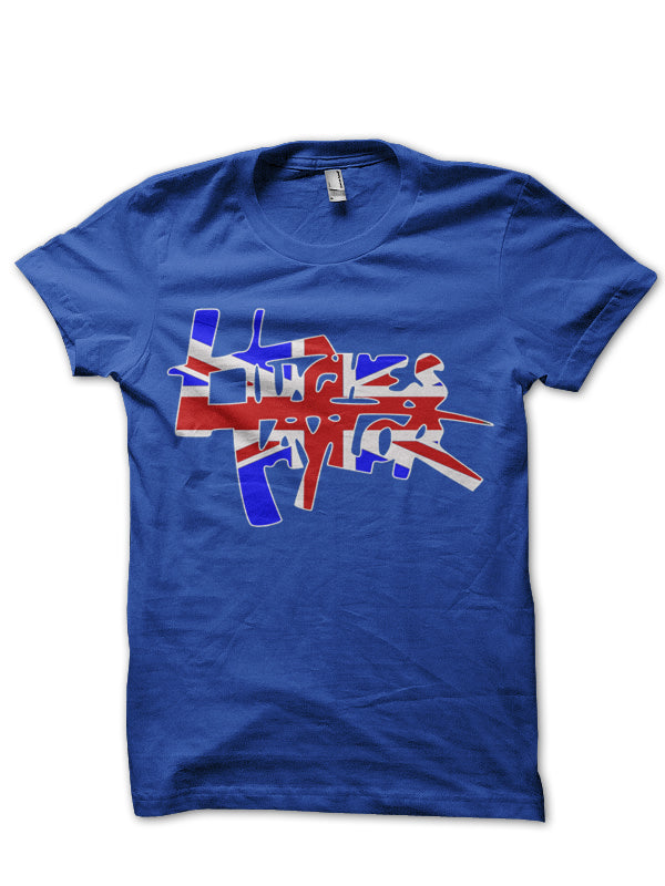 Hughes Taylor Union Jack Logo Half Sleeve  (Dark Shirts) Hoodie, Sweatshirt | PureTeeCo.com