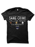 same crime Black Half Sleeve T-Shirt Hoodie, Sweatshirt | PureTeeCo.com