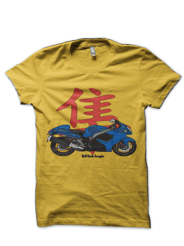 Hayabusa Yellow Half Sleeve T-Shirt Hoodie, Sweatshirt | PureTeeCo.com