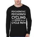 Psychopathic Psychopath Cycling Down A Cycle Path Bike Lover Design Full Sleeve T-Shirt Hoodie, Sweatshirt | PureTeeCo.com