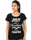 Just A Sweetheart With Temper Black Top T-Shirts, Hoodie, Sweatshirt | PureTeeCo.com