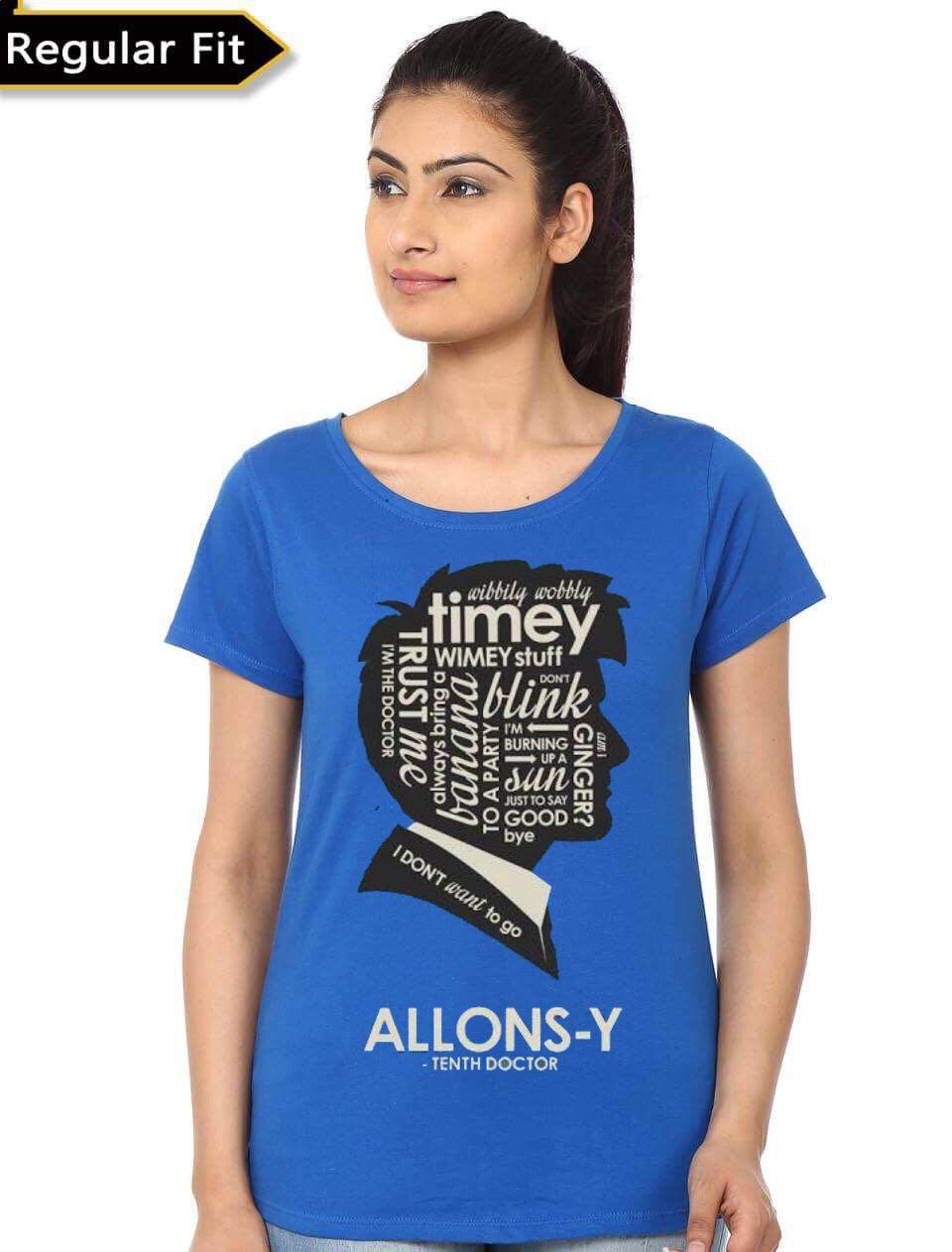 Tenth Doctor Royal Blue Girlâ€™s T-Shirt Hoodie, Sweatshirt | PureTeeCo.com