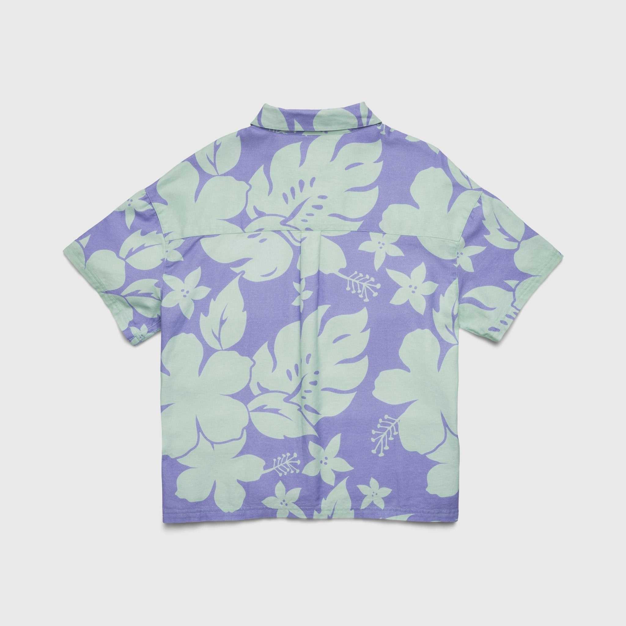Tess Floral Slub Shirt - Baby Lilac Combo Hoodie, Sweatshirt | PureTeeCo.com (Image 2)