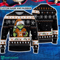 Texas Longhorns 3D Ugly Christmas Sweater Grinch Funny Custom Number And Name
