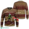 Texas State Bobcats Grinch Style Ugly Christmas 3D Sweater Gift For Adult – Custom Number