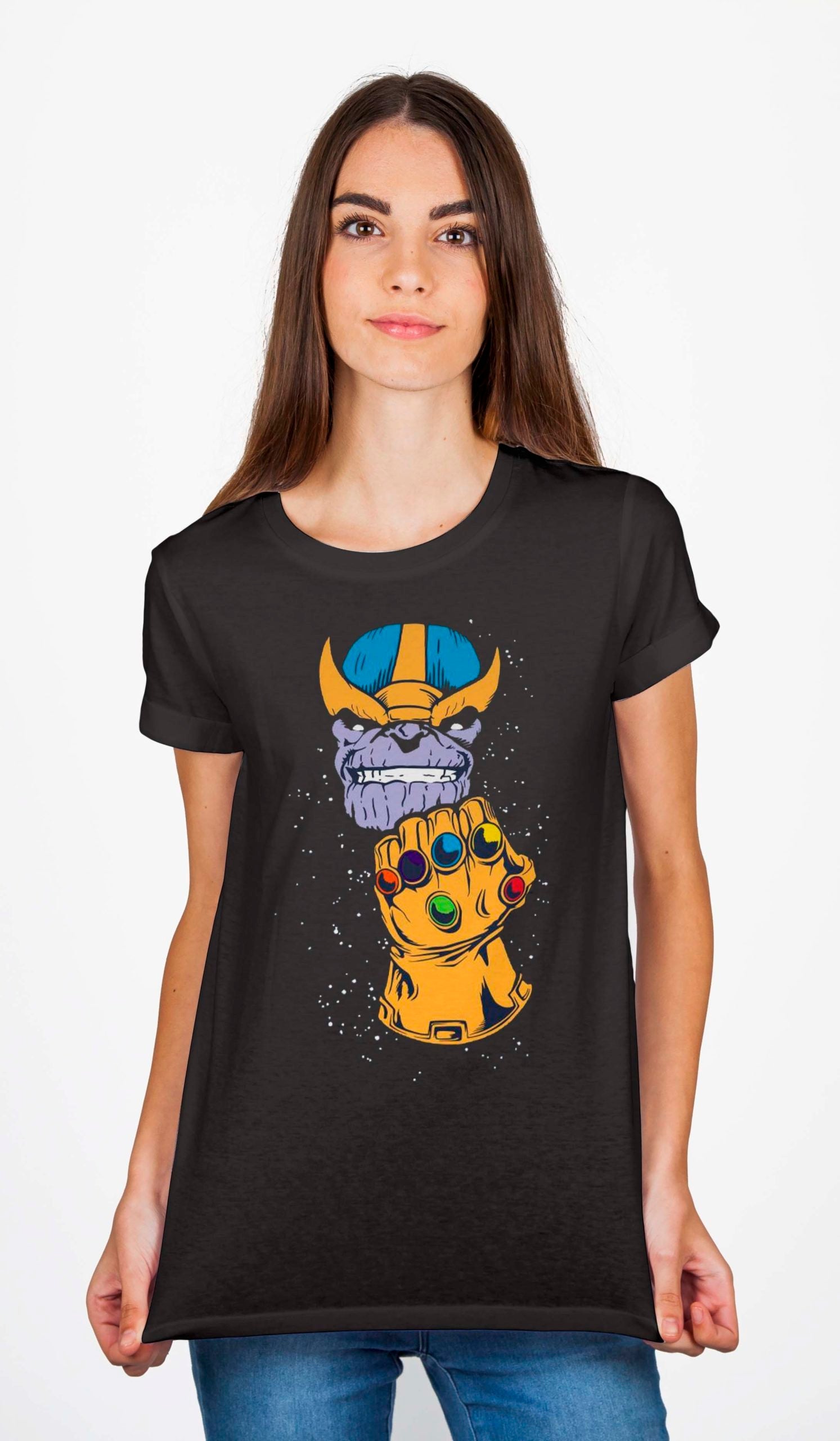 Thanos Girlâ€™s Black T-Shirt Hoodie, Sweatshirt | PureTeeCo.com