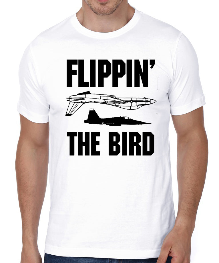 Flippin The Bird White T-Shirt Hoodie, Sweatshirt | PureTeeCo.com