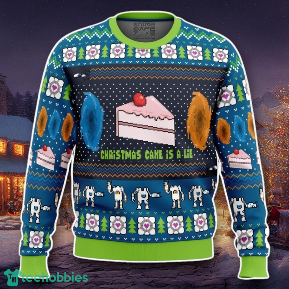 The Christmas Cake Is A Lie Portal 2 Ugly Christmas Sweater Unique Gift