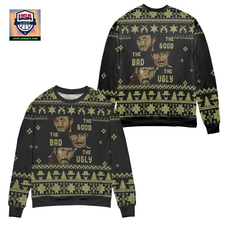 The Good The Bad And The Ugly Ugly Christmas Sweater Black