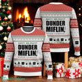 The Office Dunder Mifflin Happy Holidays Ugly Sweater The Office Christmas Sweater