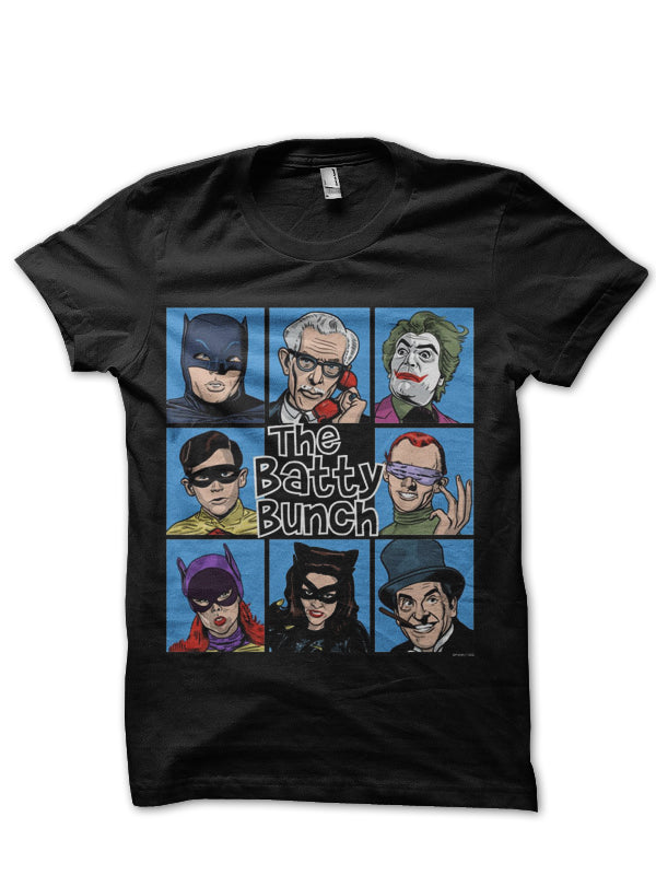 The Batty Bunch Black Half Sleeve T-Shirt Hoodie, Sweatshirt | PureTeeCo.com