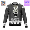 The Toilet Is Smoking Meme Design 3d Ugly Christmas Sweater