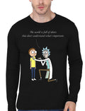 The World Is Full Of Idiots Full Sleeve Black T-Shirt Hoodie, Sweatshirt | PureTeeCo.com