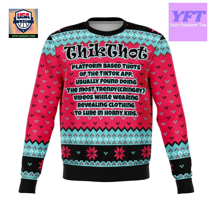 Thikthot Meme Design 3d Ugly Christmas Sweater
