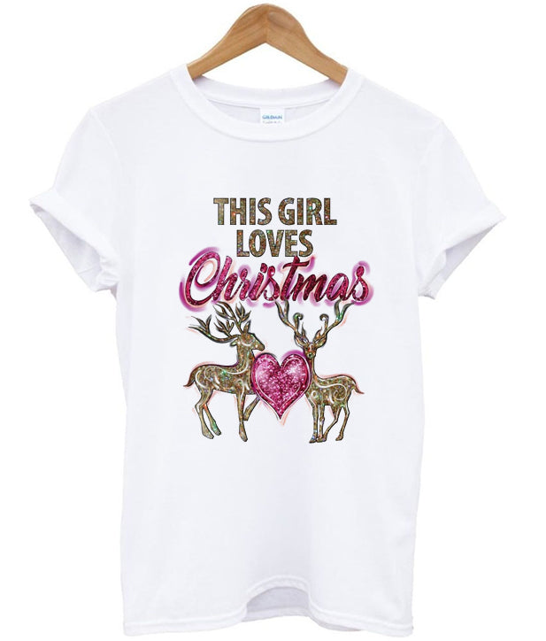 this girl loves christmas t-shirt Hoodie, Sweatshirt | PureTeeCo.com