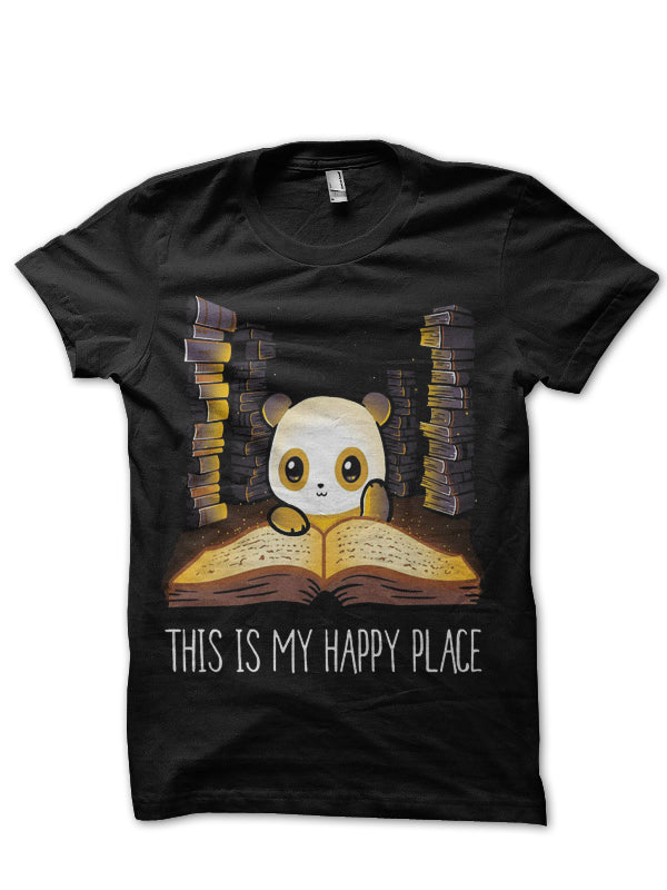 This Is My Happy Place Black Half Sleeve T-Shirt Hoodie, Sweatshirt | PureTeeCo.com