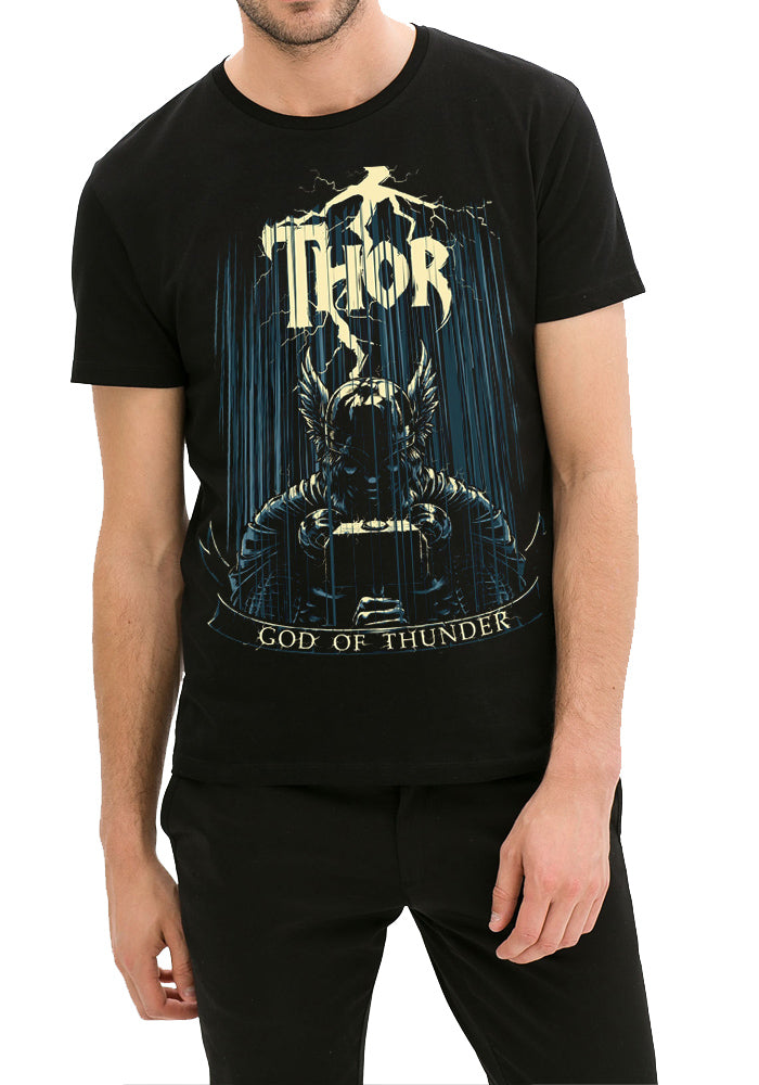 Thor God Of Thunder Black T-Shirt Hoodie, Sweatshirt | PureTeeCo.com