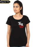 Thug Rose Womenâ€™s Black T-Shirt Hoodie, Sweatshirt | PureTeeCo.com